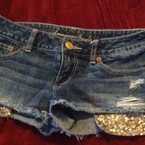 American Eagle Distressed Jean shorts
